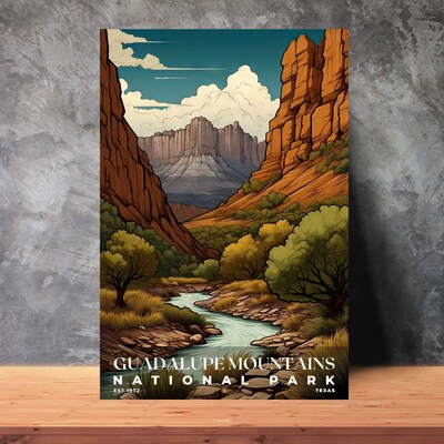 Guadalupe Mountains National Park Poster, Travel Art, Office Poster, Home Decor | S7 - image3